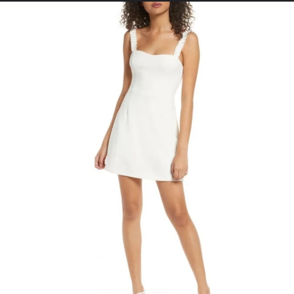 French Connection Whisper Ruffle strap dress